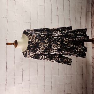 Free People Floral Long Sleeve Mini Dress